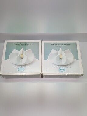 2 Ct Arzberg Teapot Warmer Votive Candle Holder White Porcelain Germany VINTAGE